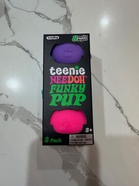 Teenie Nee Doh Funky Pup 3-Pack - Purple & Pink BRAND NEW | LIMITED